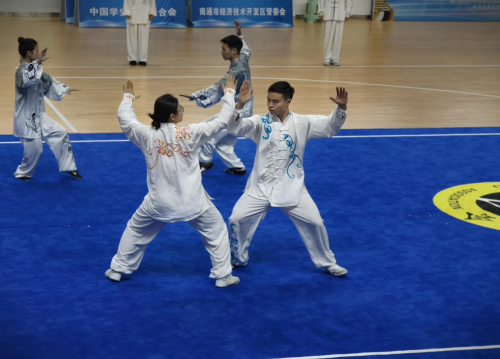 队员活步推手比赛中 队员活步推手比赛中